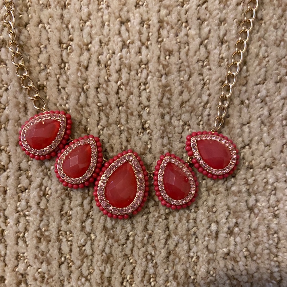 pink statement necklace